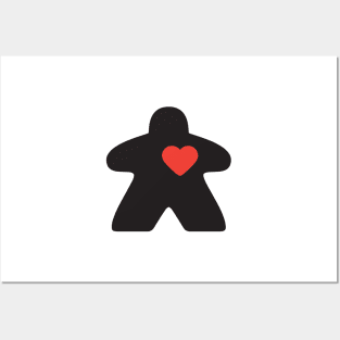 Meeple Love -Black Posters and Art